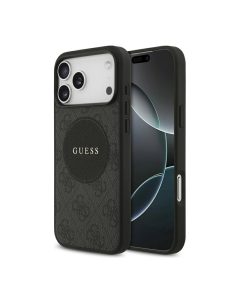 Maska za iPhone 17 Pro Max Guess 4G Circle Classic Logo MagSafe crna