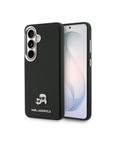 Maska za Samsung S26/ S941B Karl Lagerfeld Saffiano KC Metal Logo MagSafe crna