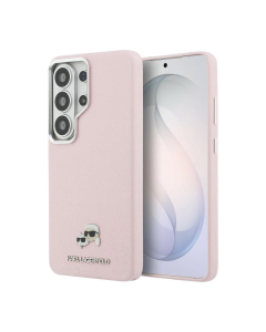 Maska za Samsung S26 Ultra/ S948B Karl Lagerfeld Saffiano KC Metal Logo MagSafe roze