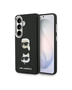 Maska za Samsung S26 Plus/ S946B Karl Lagerfeld Saffiano Double Heads Metal crna