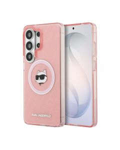 Maska za Samsung S26 Ultra/ S948B Karl Lagerfeld IML Repeated Choupette MagSafe roze