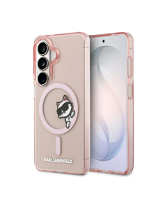 Maska za Samsung S26/ S941B Karl Lagerfeld IML Peekaboo Choupette MagSafe roze