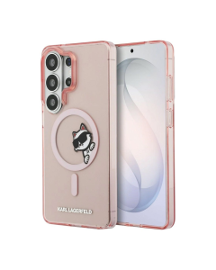 Maska za Samsung S26 Ultra/ S948B Karl Lagerfeld IML Peekaboo Choupette MagSafe roze