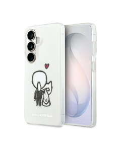 Maska za Samsung S26/ S941B Karl Lagerfeld IML Karl&Choupette MagSafe bela