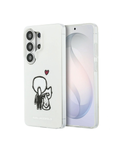 Maska za Samsung S26 Ultra/ S948B Karl Lagerfeld IML Karl&Choupette MagSafe bela