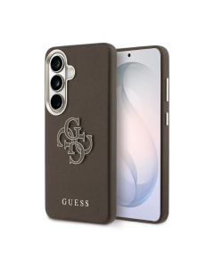 Maska za Samsung S26/ S941B braon Guess Grained Big 4G Metal Logo