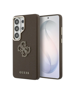 Maska za Samsung S26 Ultra/ S948B braon Guess Grained Big 4G Metal Logo
