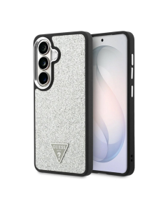 Maska za Samsung S26/ S941B silver Guess Fixed Glitter Triangle MagSafe