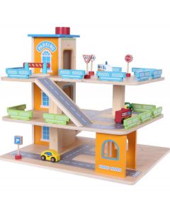 ECO TOYS Drvena garaža sa stazom i liftom - 1085-1-1-1-1