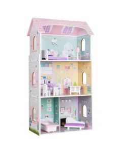ECO TOYS Drvena kućica za lutke Blueberry Residence - 4121-1-1