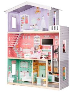 ECO TOYS Drvena kućica za lutke sa liftom Candy Residence - 4128-1