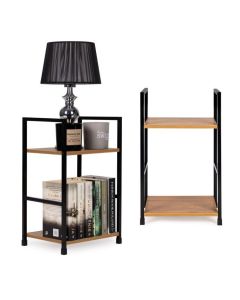 MODERNHOME Drvena polica sa dva nivoa, loft wild oak - CWJ302448 WO
