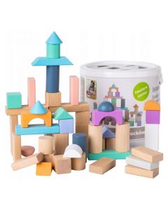 ECO TOYS Drvene kocke u kutiji, 50 komada - 2506-1-1