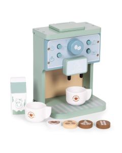 ECO TOYS Drveni aparat za kafu za decu – barista set, 8 delova – ecotoys