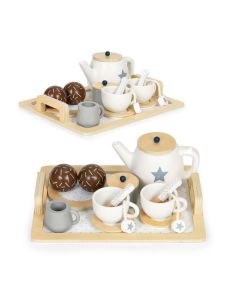ECO TOYS Drveni set za čaj, 17 delova - W10B318B