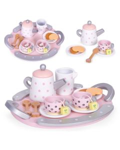 ECO TOYS Drveni set za čaj šolje čajnik 15 komada ecotoys
