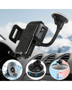 Auto držač za telefon za vetrobran crni - 605076