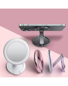 Držač za mobilni telefon magnetni Ring sa ogledalom roze - 618509