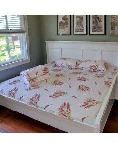 VIKTORIJA Komplet Krep 200x200cm 100% pamuk Pink Lavanda - VLK000283-pinklavand