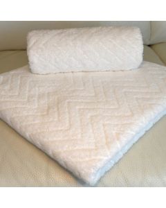 BLUE BELL Peškir Zig Zag 70x130cm, bela - 1539-1-1