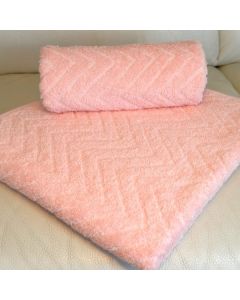 BLUE BELL Peškir Zig Zag 70x130cm, puder - 1541-1-1