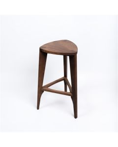 MEDA FURNITURE Drvena barska stolica Orah ravna - OrahRavTer35