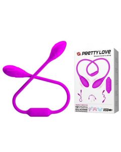 Ljubičasti dupli vibrator 12 režima vibracije - 014327-5