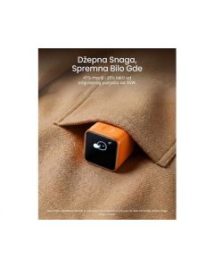 Nano 45W putni zidni punjač sa ekranom, USB-C port, narandžasti