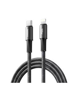 Data kabl REMAX Velocity CB25 Fast charging 30W Type C na iPhone lightning 1.2M crni - 223634