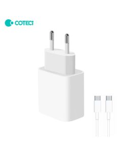 Kucni punjac Coteci CS5193 20W sa PD na lightning kablom beli