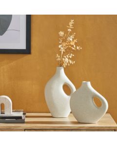 EGLO Dekorativna vaza Prush, krem