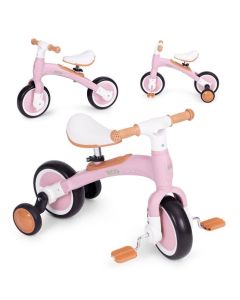 ECO TOYS Balans bicikl sa pedalama i pomoćnim točkovima 3u1, pink - LC-V1359 PINK