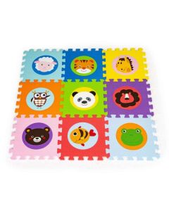 ECO TOYS Podne puzzle 90x90 Animals, 9 delova - ECOEVA006