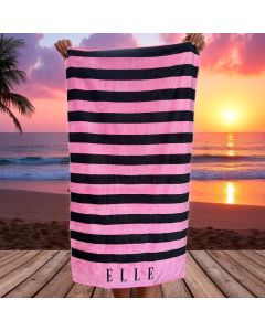 VIKTORIJA Plažni peškir Elle Pink 90x170cm - VLK000680-ellepink