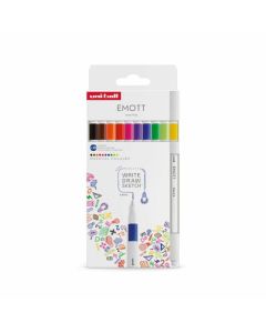 Uni Fineliner Emott set 10/1 0,4 Essential Colours