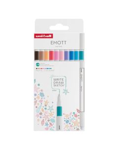 Uni Fineliner Emott set 10/1 0,4 Pastelne boje