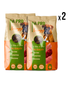 PET PRO Suva hrana za pse Energy 12kg, 2 pakovanja - 3360142