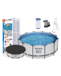 BESTWAY Bazen sa metalnim okvirom, merdevinama i filter pumpom 366x122cm Steel Pro max - 3942-1