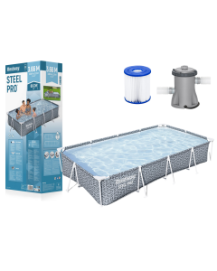 BESTWAY Bazen sa metalnom konstrukcijom i filter pumpom 366x201x66cm Steel pro - 4045-1
