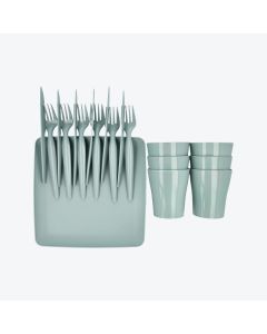 DUE ESSE Set za piknik 24 dela plastika siva - EP23000231-OPR-SI