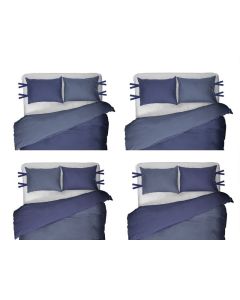 DORMEO Essentials set posteljine, tamno plava, 140x200