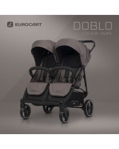 EUROCART Kolica za blizance Doblo taupe - W-EU-DOBLO-TA