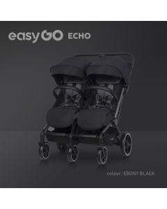 EUROCART Kolica za blizance Easy go echo sage, crna - W-EA-ECHO-EB