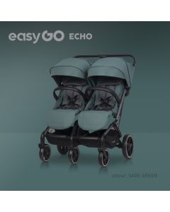 EUROCART Kolica za blizance Easy go echo sage, zelena - W-EA-ECHO-SG