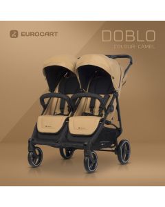 EUROCART Kolica za blizance Doblo, braon - W-EU-DOBLO-CA