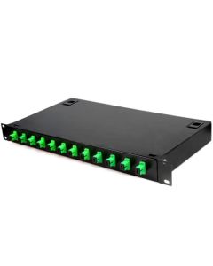 EXESHOP Optički patch panel ExeLink sa 12 konektora SC/APC za rek orman - EXE077
