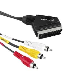 NN Scart-RCA (činč) kabl dužina 1.5 met., sa prekidačem - Scart to 3 RCA cable - 7190