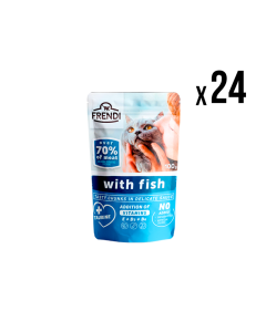 FRENDI Vlažna hrana za mačke Riba 100g 24/1 - 3360177