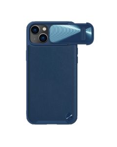 NILLKIN Maska Cam Shield Leather S za iPhone 14, plava - F105486