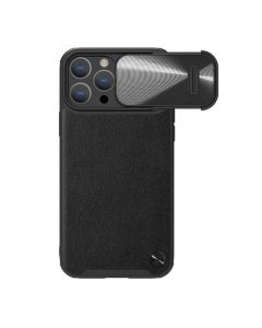 NILLKIN Maska Cam Shield Leather S za iPhone 14 Pro, crna - F105491